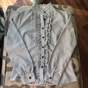 Striped button up blouse